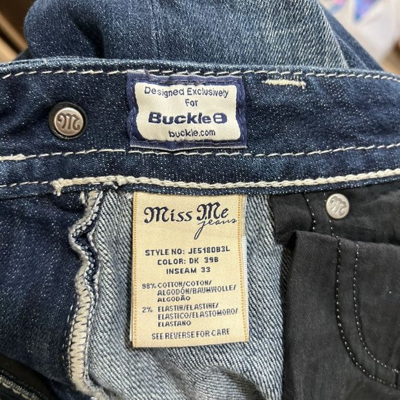 Miss Me Dark Wash Bootcut Jeans Style JE5180B3L Size 29 - Picture 9 of 9